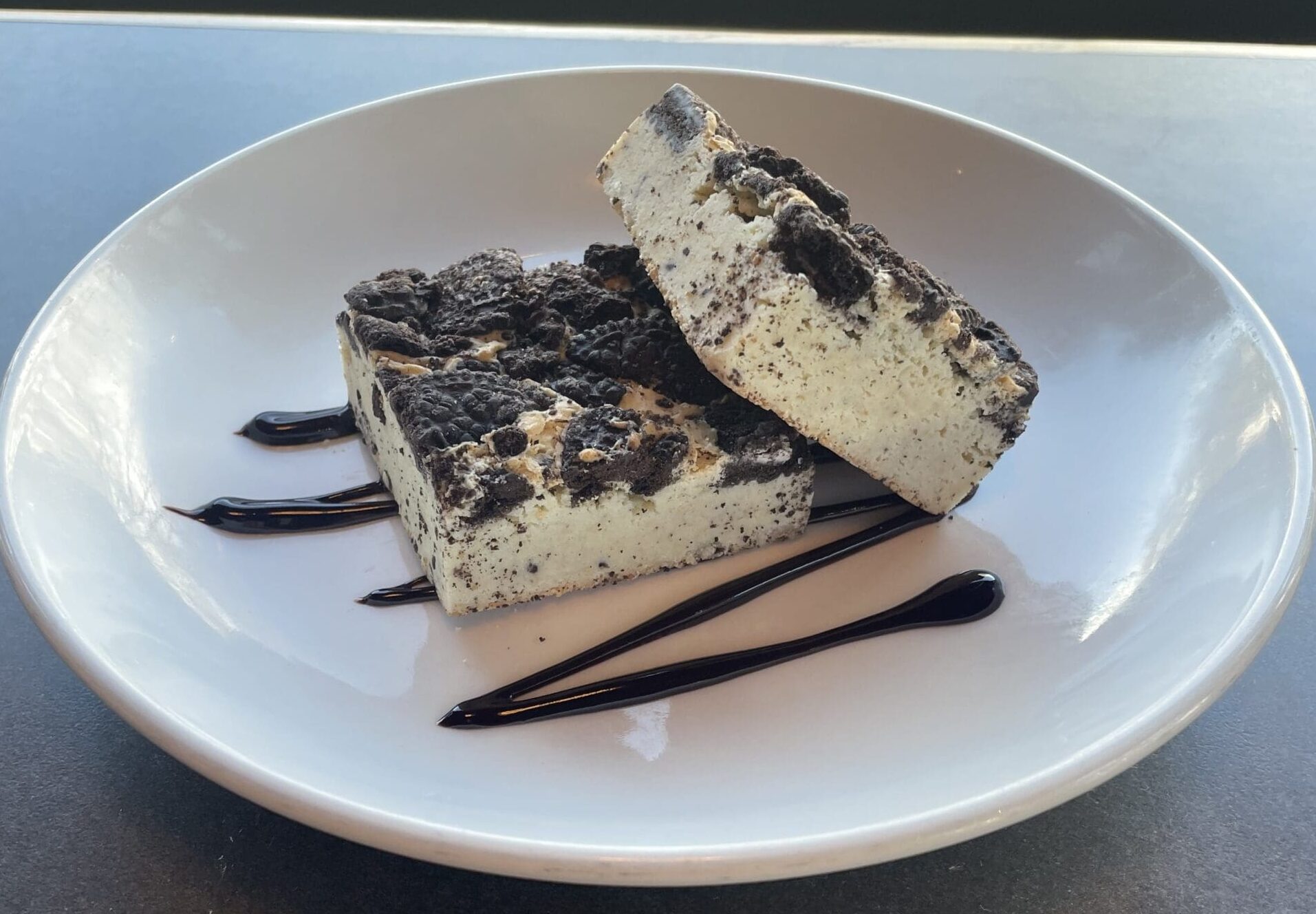 a cookies and cream brownie